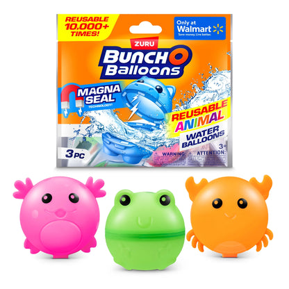 Reusable Animal Water Balloons 3 Pack Mixed Unisex