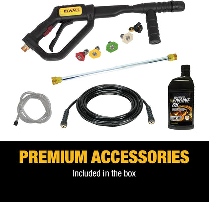 DXPW3400PRNB-S Pressuready 3400 PSI Gas Pressure Washer with Quick Start Technology, 2.5 GPM Axial Cam Pump, 208Cc Engine, Cold Water, Includes 25-Ft Hose, Nozzles, Spray Gun & Wand, 49-State