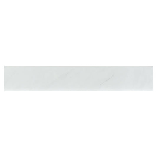 Aria Bianco 3x18  Bullnose Porcelain Trim Tile - Polished