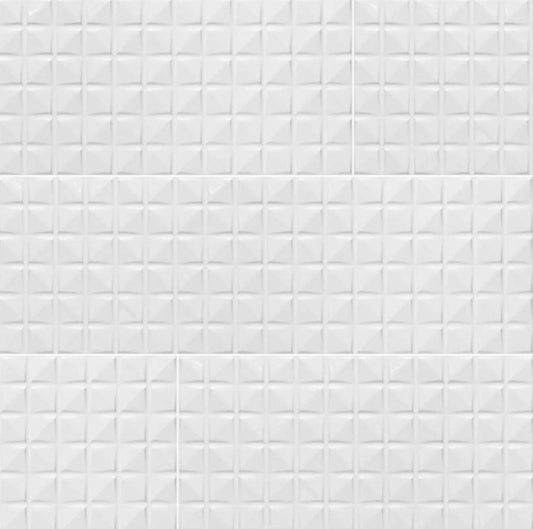 Dymo Chex White 12x36 Ceramic Tile - Glossy