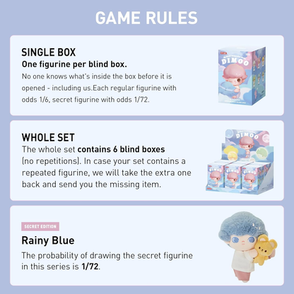 DIMOO My Cloud Companion Series-Cotton Doll Blind Box, Random Design Action Figures Collectible Toys Home Decorations, Holiday Birthday Gifts, Single Box