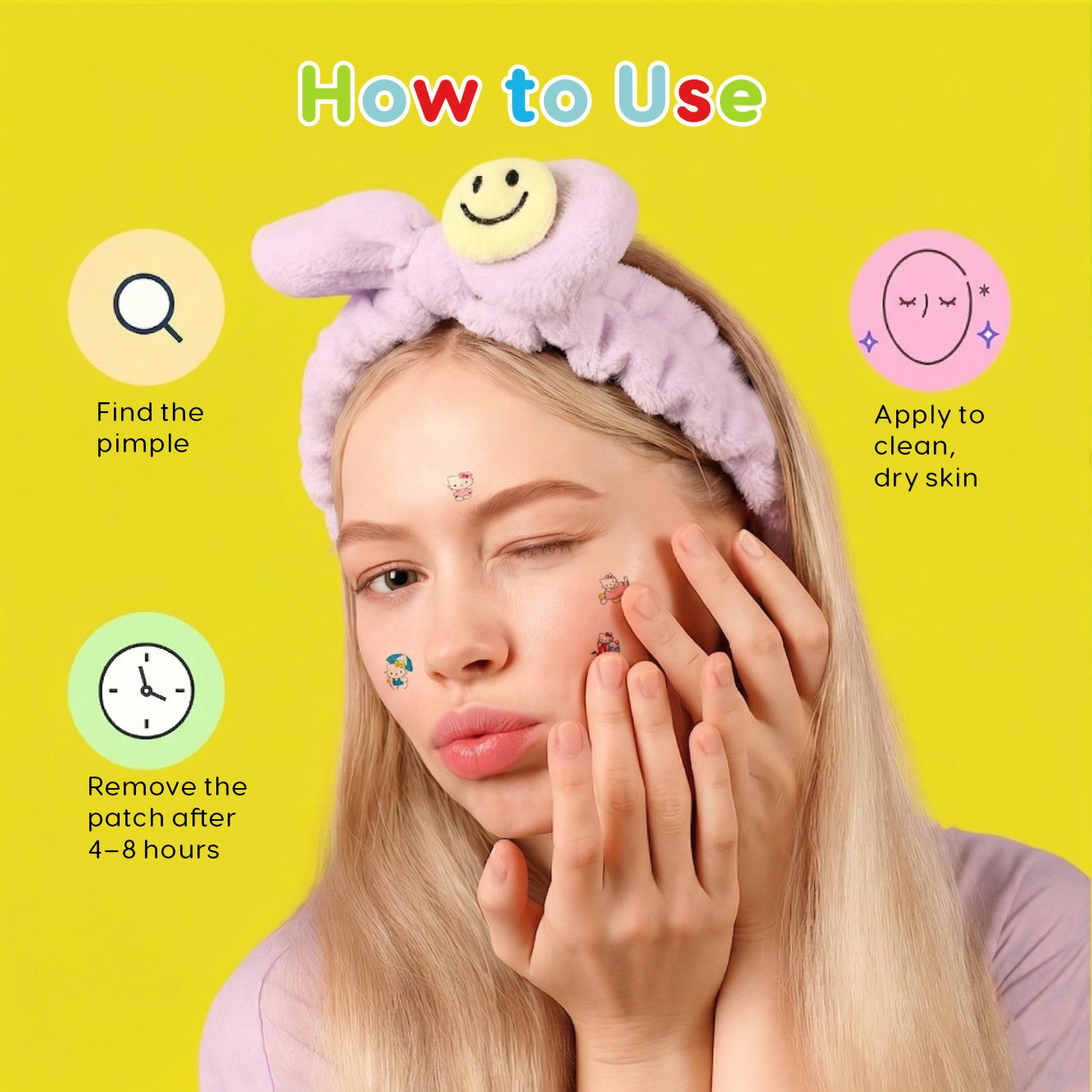 Hello Kitty Acne Patches 100PCS – Cute Hydrocolloid Concealer Spot Stickers