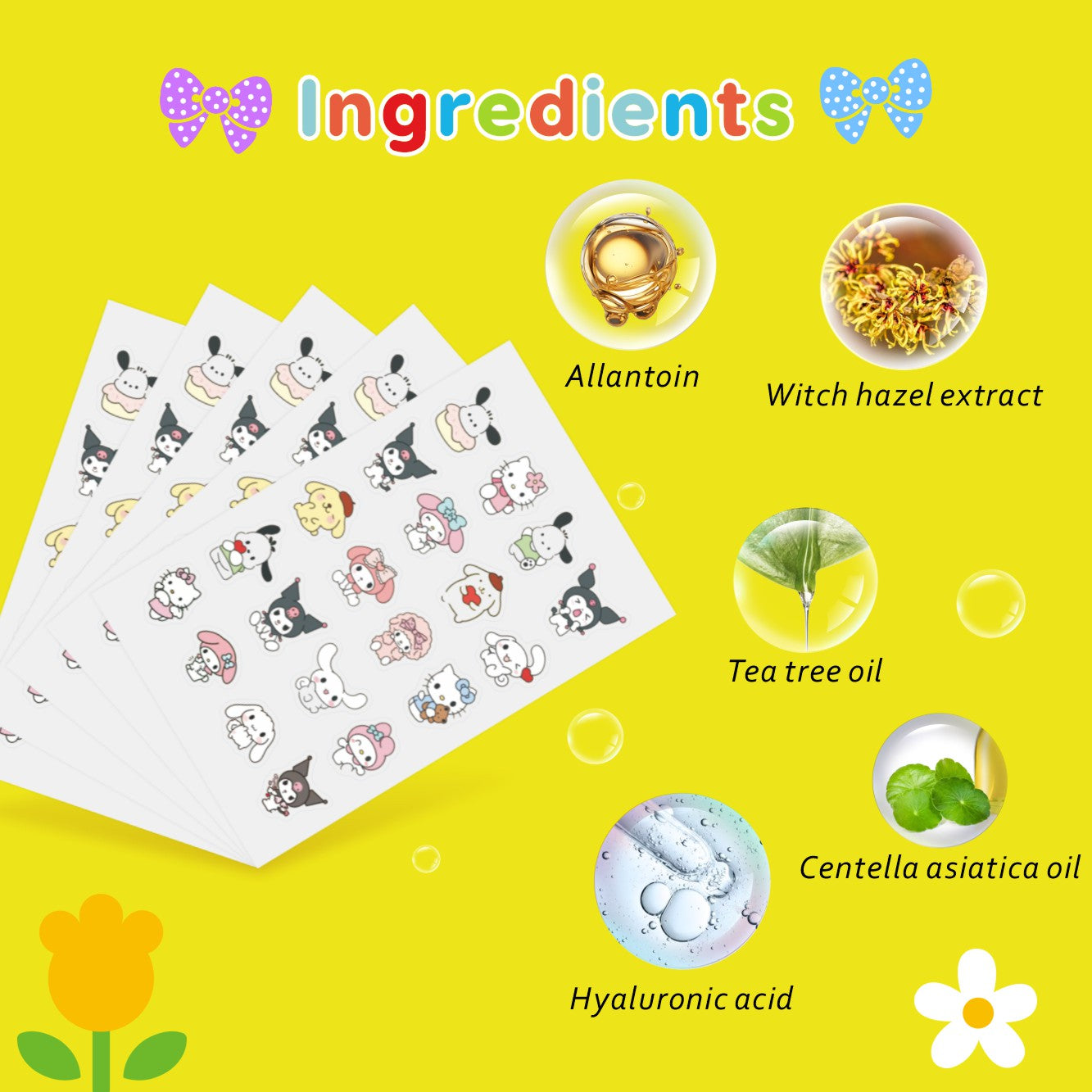 Hello Kitty Acne Patches 100PCS – Cute Hydrocolloid Concealer Spot Stickers