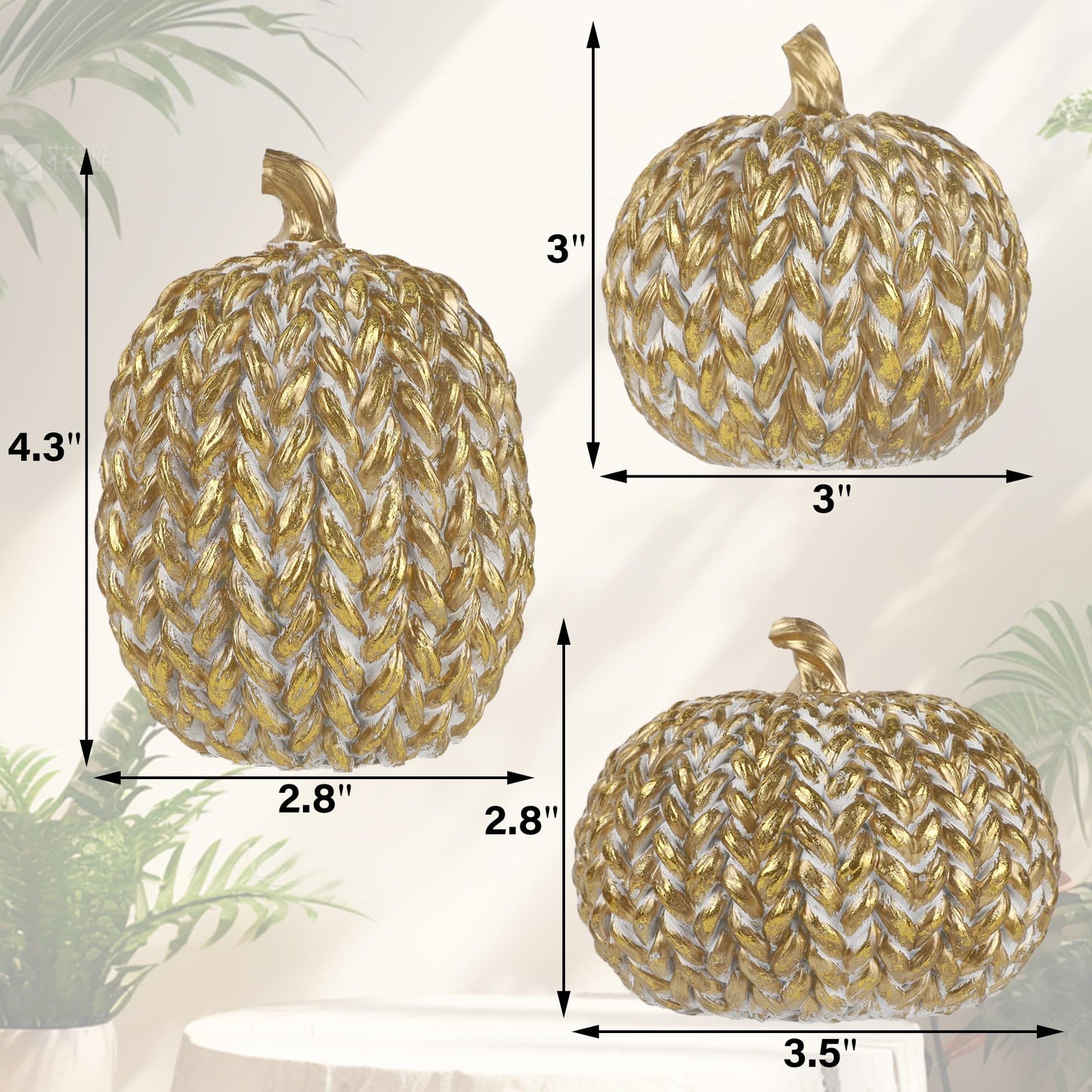 Fall Decorations for Home-6Pcs Mini Pumpkins & 2Pcs Gourds, 30Pcs Autumn Leaves & 10Pcs Acorns, 2Pcs Pinecones Centerpiece Set -Thanksgiving Harvest Decor for Table, Mantel, Party Backdrop