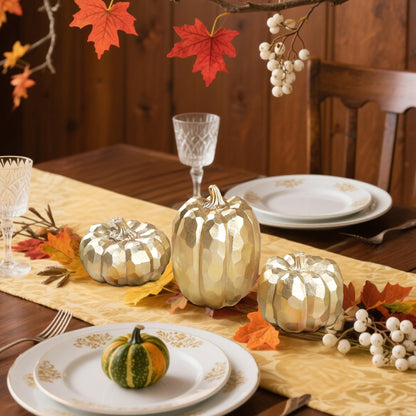 Fall Decorations for Home-6Pcs Mini Pumpkins & 2Pcs Gourds, 30Pcs Autumn Leaves & 10Pcs Acorns, 2Pcs Pinecones Centerpiece Set -Thanksgiving Harvest Decor for Table, Mantel, Party Backdrop