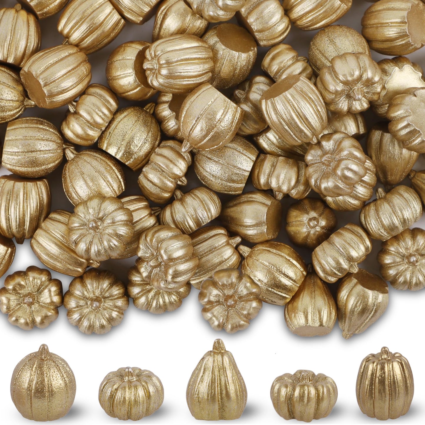 Fall Decorations for Home-6Pcs Mini Pumpkins & 2Pcs Gourds, 30Pcs Autumn Leaves & 10Pcs Acorns, 2Pcs Pinecones Centerpiece Set -Thanksgiving Harvest Decor for Table, Mantel, Party Backdrop