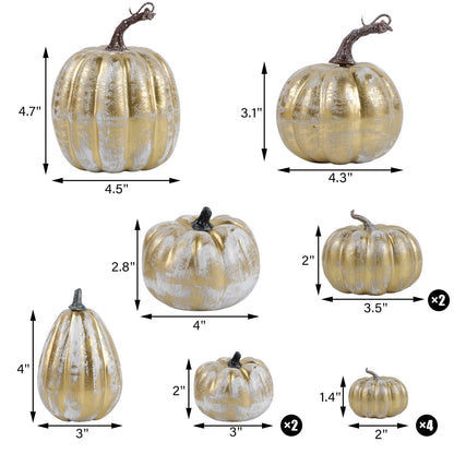 Fall Decorations for Home-6Pcs Mini Pumpkins & 2Pcs Gourds, 30Pcs Autumn Leaves & 10Pcs Acorns, 2Pcs Pinecones Centerpiece Set -Thanksgiving Harvest Decor for Table, Mantel, Party Backdrop