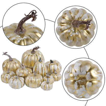 Fall Decorations for Home-6Pcs Mini Pumpkins & 2Pcs Gourds, 30Pcs Autumn Leaves & 10Pcs Acorns, 2Pcs Pinecones Centerpiece Set -Thanksgiving Harvest Decor for Table, Mantel, Party Backdrop