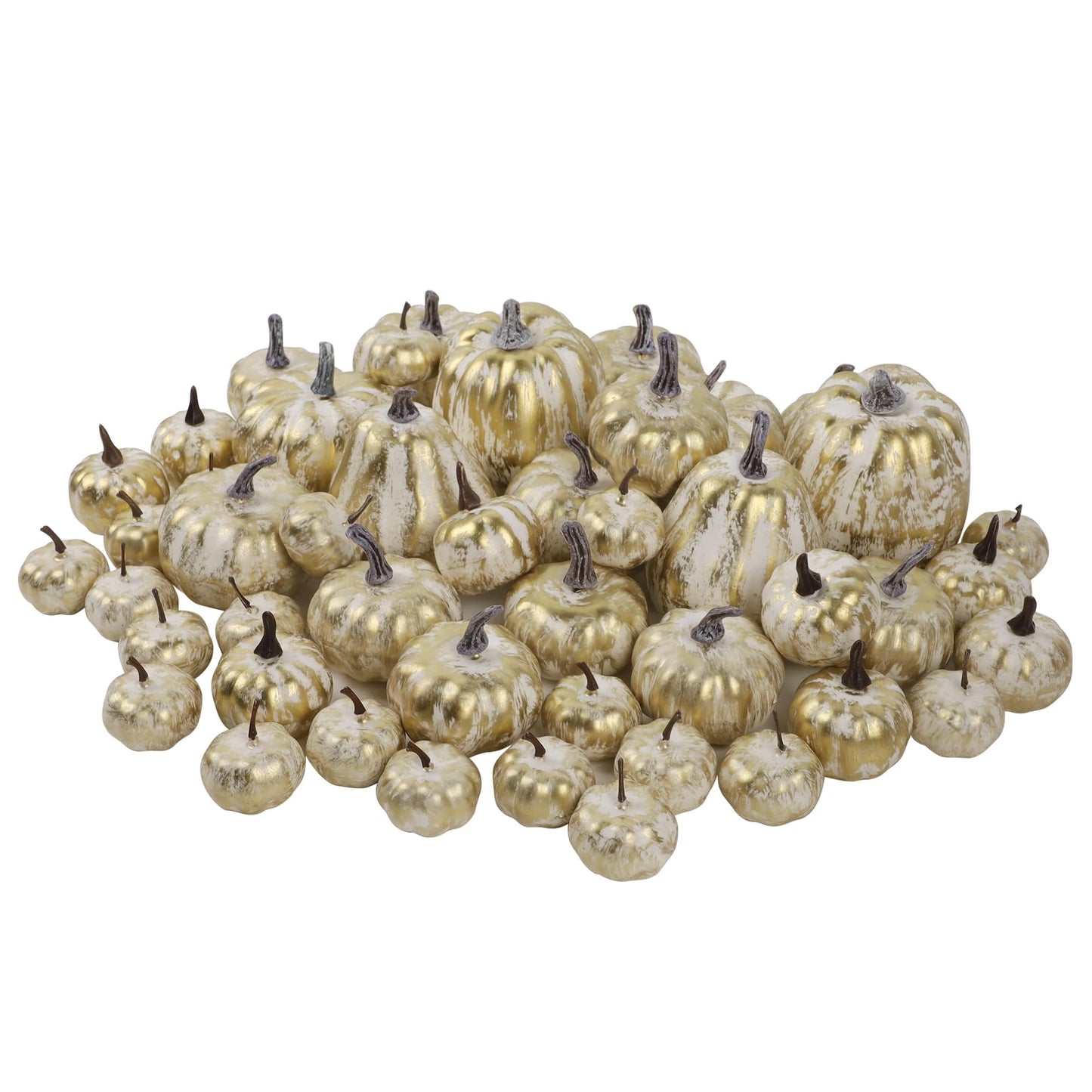 Fall Decorations for Home-6Pcs Mini Pumpkins & 2Pcs Gourds, 30Pcs Autumn Leaves & 10Pcs Acorns, 2Pcs Pinecones Centerpiece Set -Thanksgiving Harvest Decor for Table, Mantel, Party Backdrop
