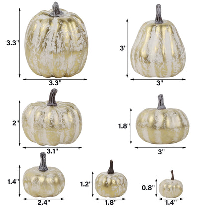 Fall Decorations for Home-6Pcs Mini Pumpkins & 2Pcs Gourds, 30Pcs Autumn Leaves & 10Pcs Acorns, 2Pcs Pinecones Centerpiece Set -Thanksgiving Harvest Decor for Table, Mantel, Party Backdrop
