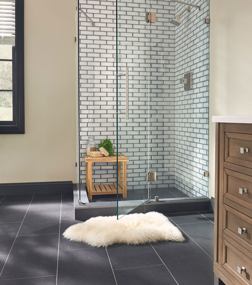 Anti slip  Graphite 3x24 Bullnose Porcelain Trim Tile - Matte