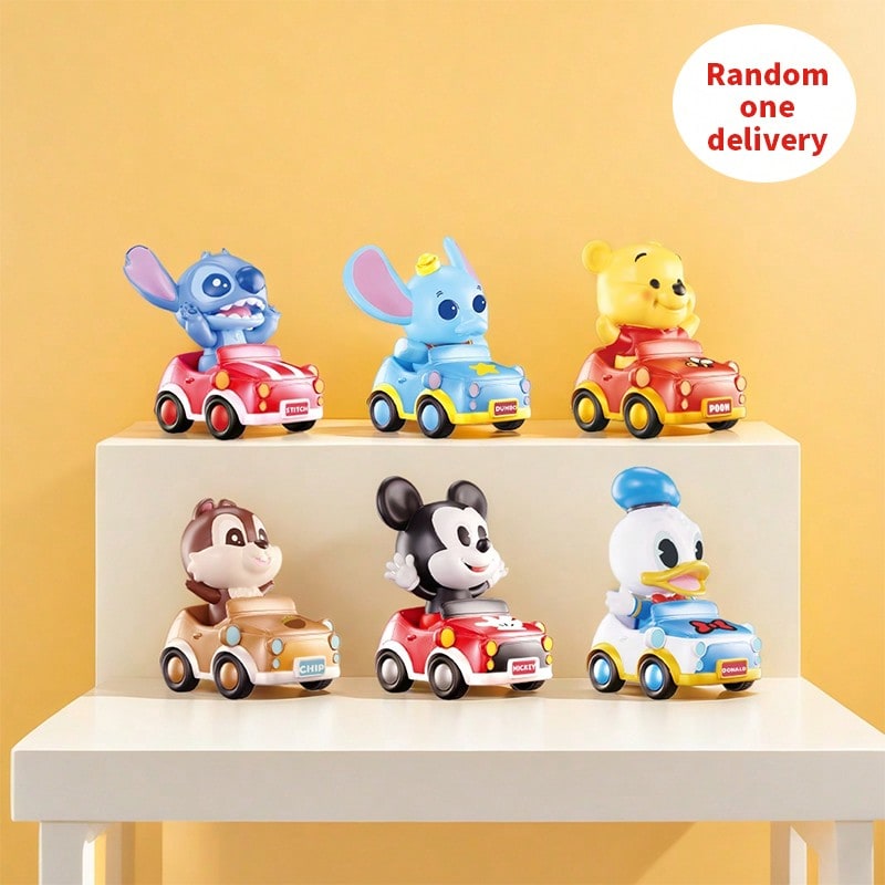 🚗🚂 MINISO Disney Classic Characters Fun Bumper Car & Steam Train Blind Box – Mystery Collectible Figure (1 Random Box)