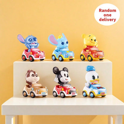 🚗🚂 MINISO Disney Classic Characters Fun Bumper Car & Steam Train Blind Box – Mystery Collectible Figure (1 Random Box)