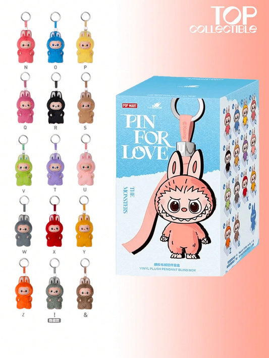 👾 POP MART THE MONSTERS Pin for Love Series – Vinyl Pendant Blind Box Keychain (N–Z)