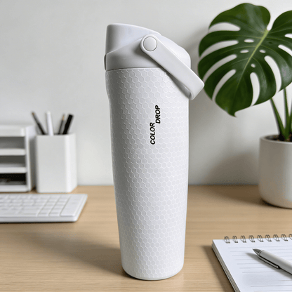 30oz Honeycomb Insulated Water Cup – Leak-Proof Vacuum Tumbler with Dual Drinking Spouts