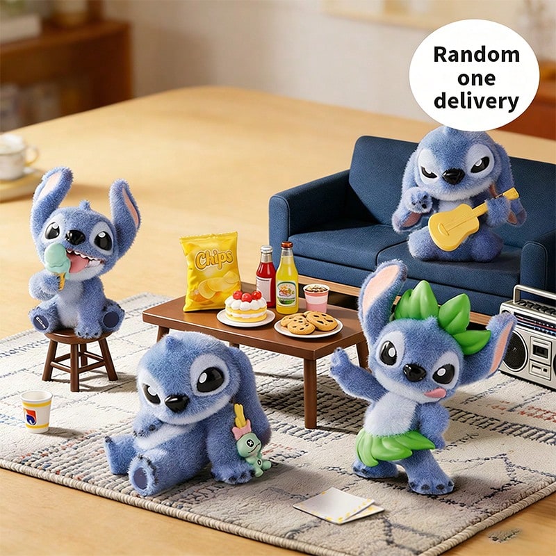 💙 MINISO Disney Stitch By Your Side Series Blind Box – Mystery PVC Collectible Figure (1 Random Box)