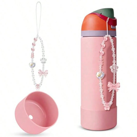 🛡️ Silicone Boot & Charm Set for 24oz Water Bottles – Protective Anti-Slip Bottom Sleeve