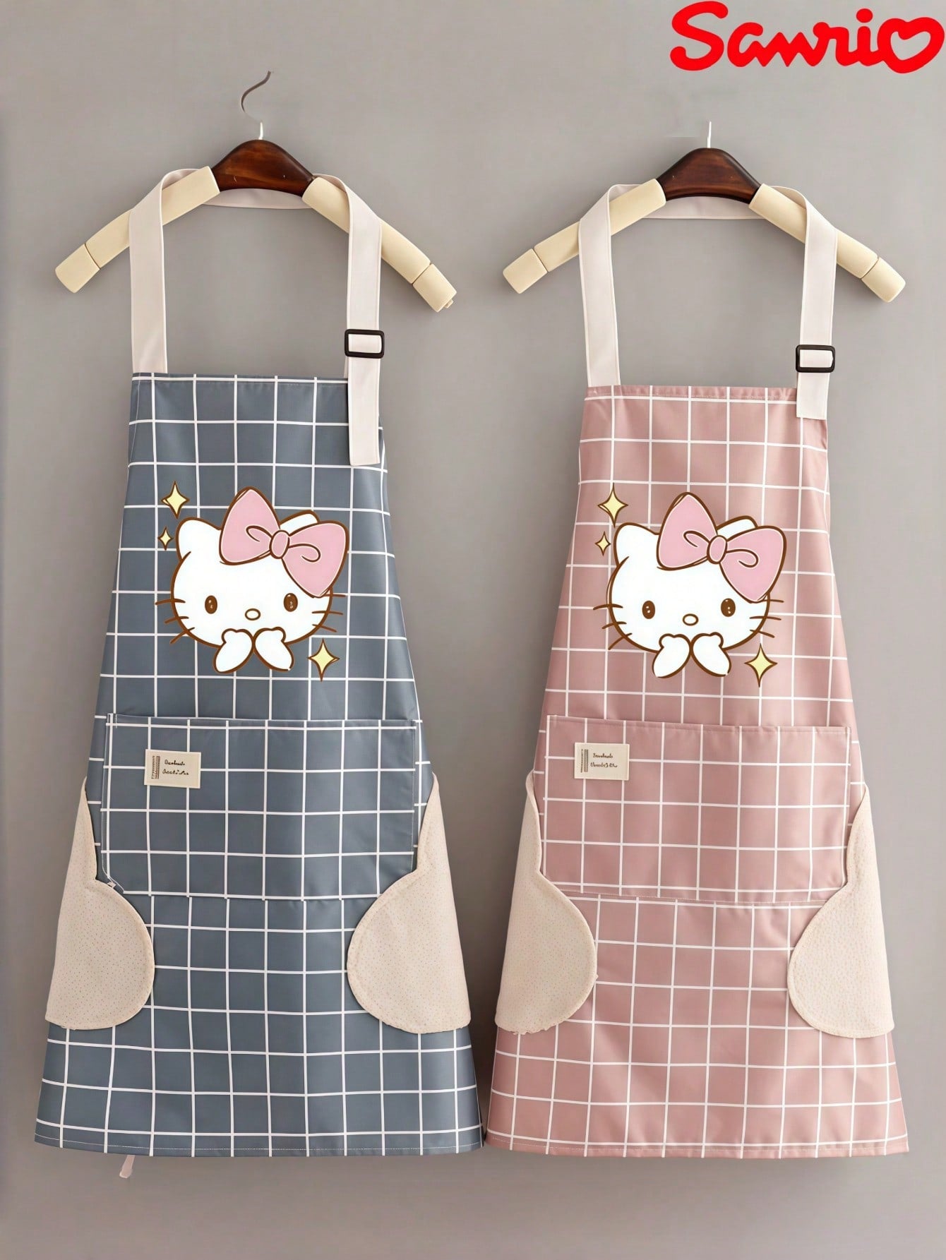 🎀 Hello Kitty Waterproof Apron – Adjustable Kitchen & Craft Apron with Pockets