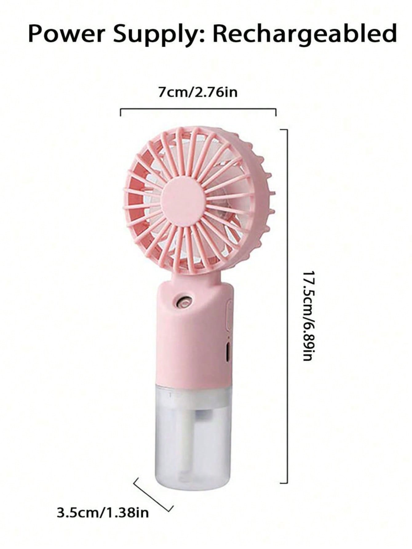 Mini Handheld Mist Fan – Portable Rechargeable Cooling Fan with Humidifying Spray