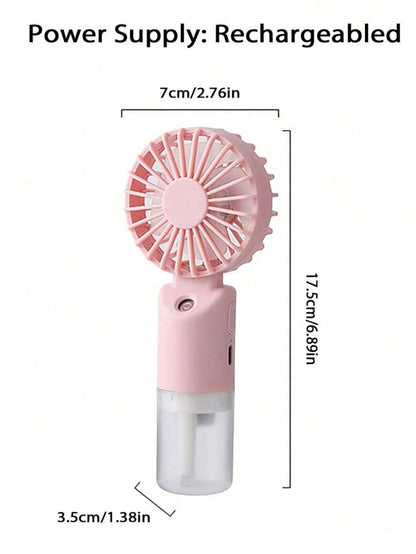 Mini Handheld Mist Fan – Portable Rechargeable Cooling Fan with Humidifying Spray