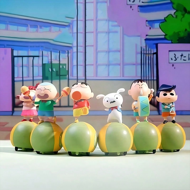 🌟 MINISO Crayon Shin-chan Swing Band Series Blind Box – Kasukabe Defense Force Collectible (1 Random Box)