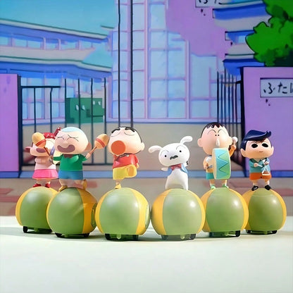 🌟 MINISO Crayon Shin-chan Swing Band Series Blind Box – Kasukabe Defense Force Collectible (1 Random Box)