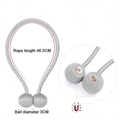 🧲 2-Pack Magnetic Curtain Tiebacks – No-Drill Curtain Holdbacks with Modern Earbud-Inspired Design