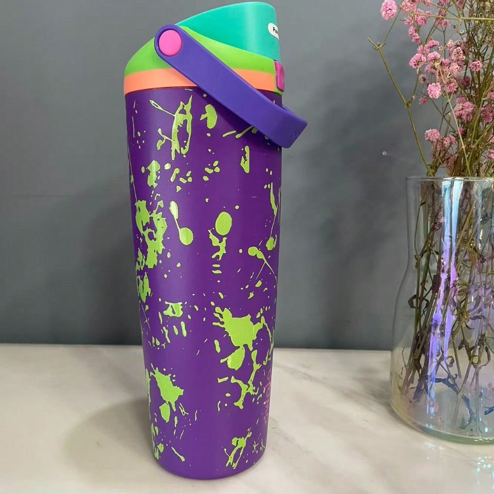 🥤 30oz Boneyard Vacuum Insulated Tumbler – Stainless Steel Hot & Cold Travel Mug(Ink Purple)