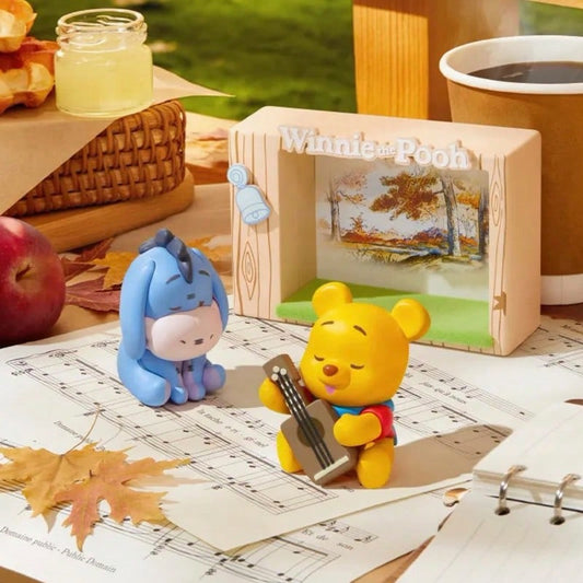 🍂 MINISO Disney Winnie the Pooh Autumn Outing Series Blind Box – Landscape Resin Collectible (1 Random Box)