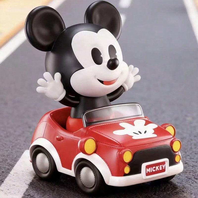 🚗🚂 MINISO Disney Classic Characters Fun Bumper Car & Steam Train Blind Box – Mystery Collectible Figure (1 Random Box)