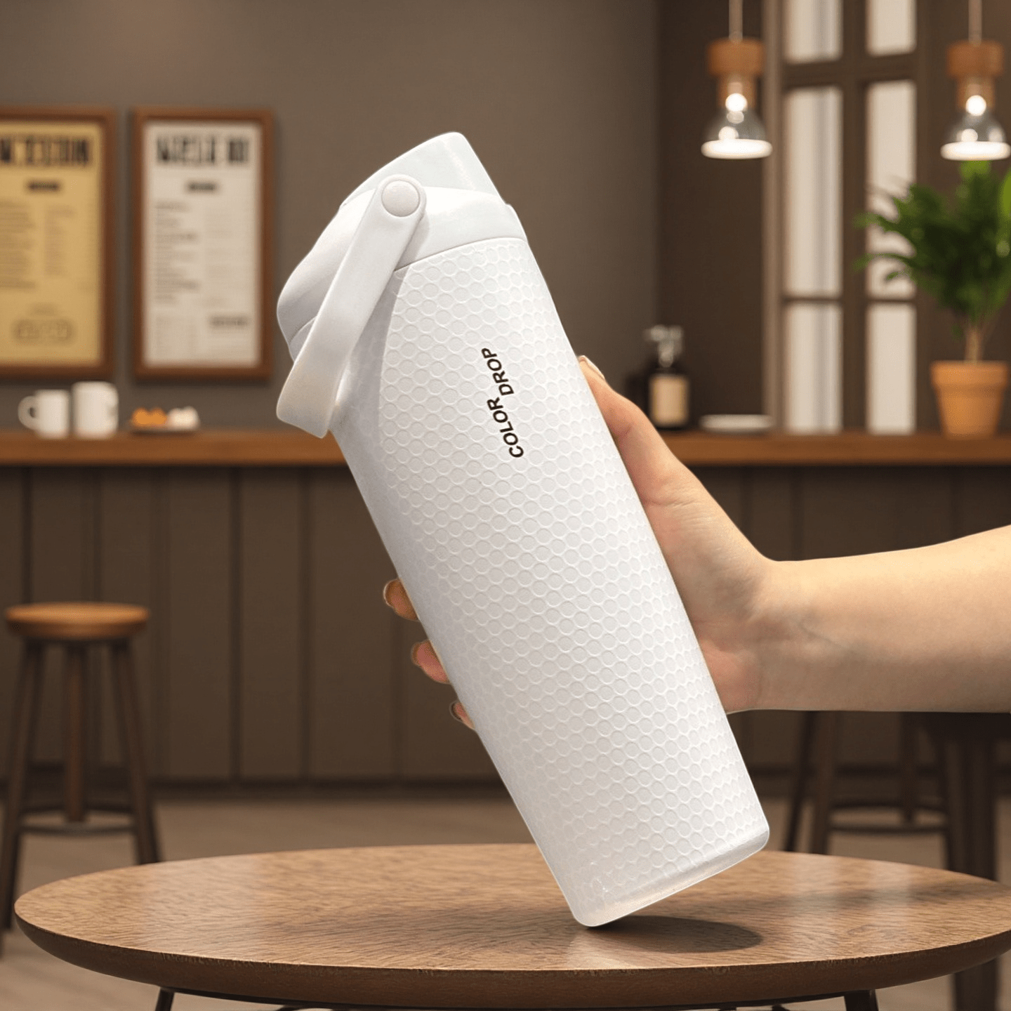 30oz Honeycomb Insulated Water Cup – Leak-Proof Vacuum Tumbler with Dual Drinking Spouts