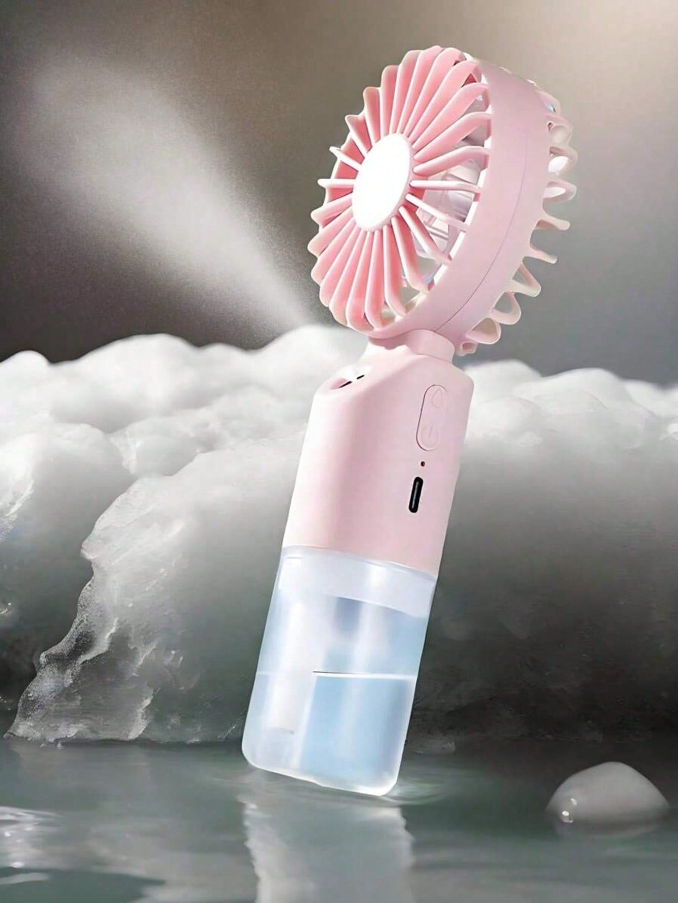 Mini Handheld Mist Fan – Portable Rechargeable Cooling Fan with Humidifying Spray