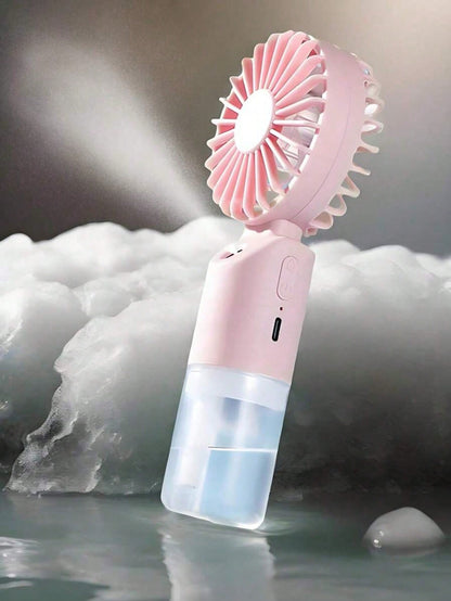 Mini Handheld Mist Fan – Portable Rechargeable Cooling Fan with Humidifying Spray