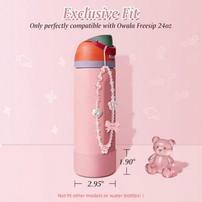 🛡️ Silicone Boot & Charm Set for 24oz Water Bottles – Protective Anti-Slip Bottom Sleeve