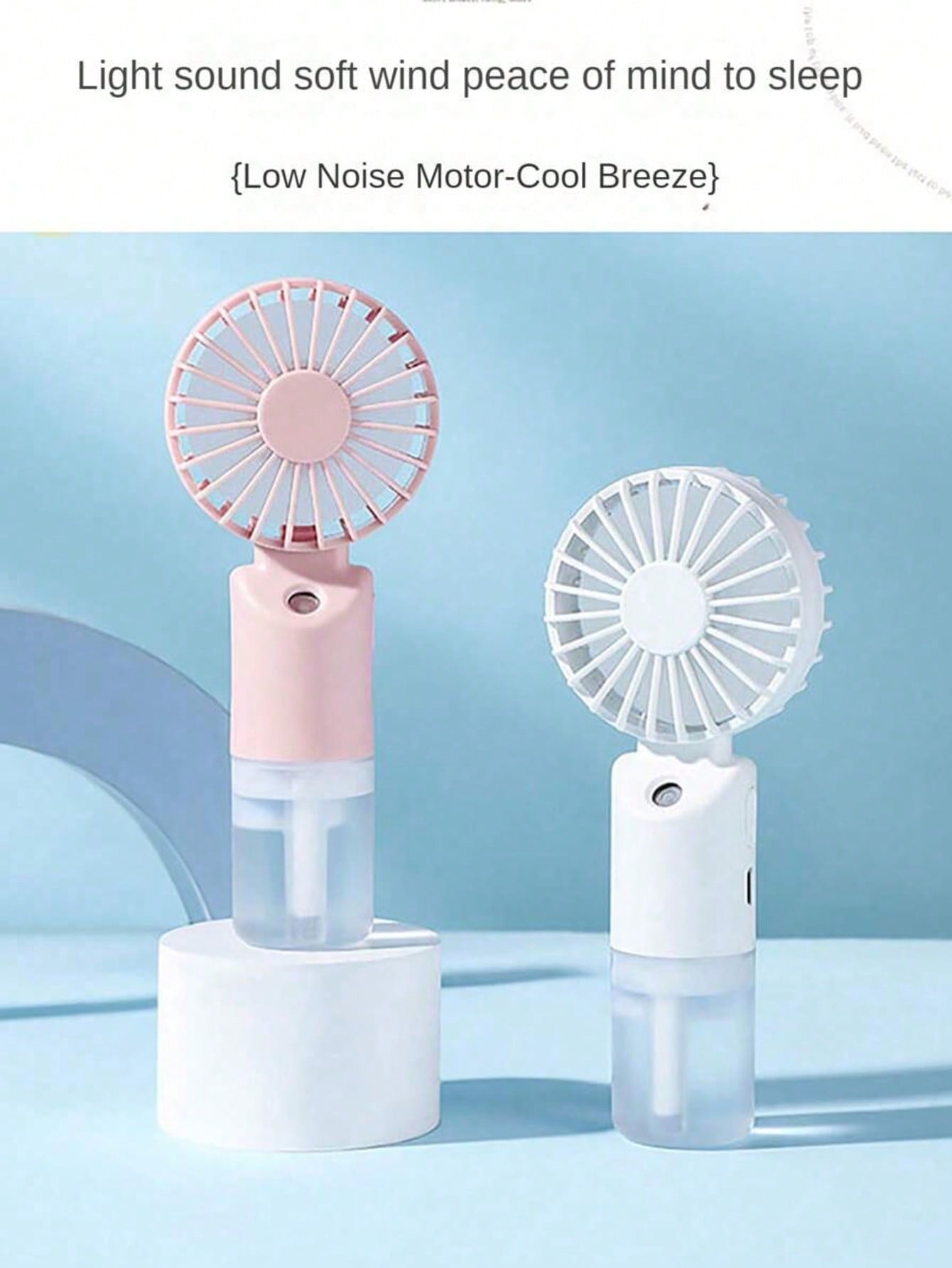 Mini Handheld Mist Fan – Portable Rechargeable Cooling Fan with Humidifying Spray