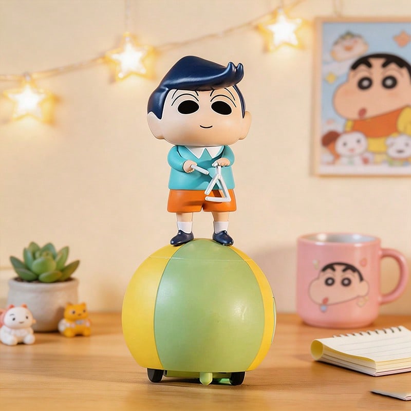 🌟 MINISO Crayon Shin-chan Swing Band Series Blind Box – Kasukabe Defense Force Collectible (1 Random Box)