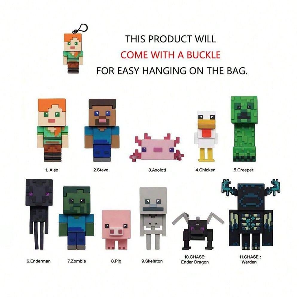 🎁 Monogram Official Licensed 3D Character Blind Box Keychain – Mystery Pendant Backpack Charm MN-37000 (1 Random Box)