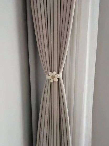 🌼 45cm Floral Curtain Tieback – Decorative Curtain Holdback Rope for Home Décor (1 Piece, White)