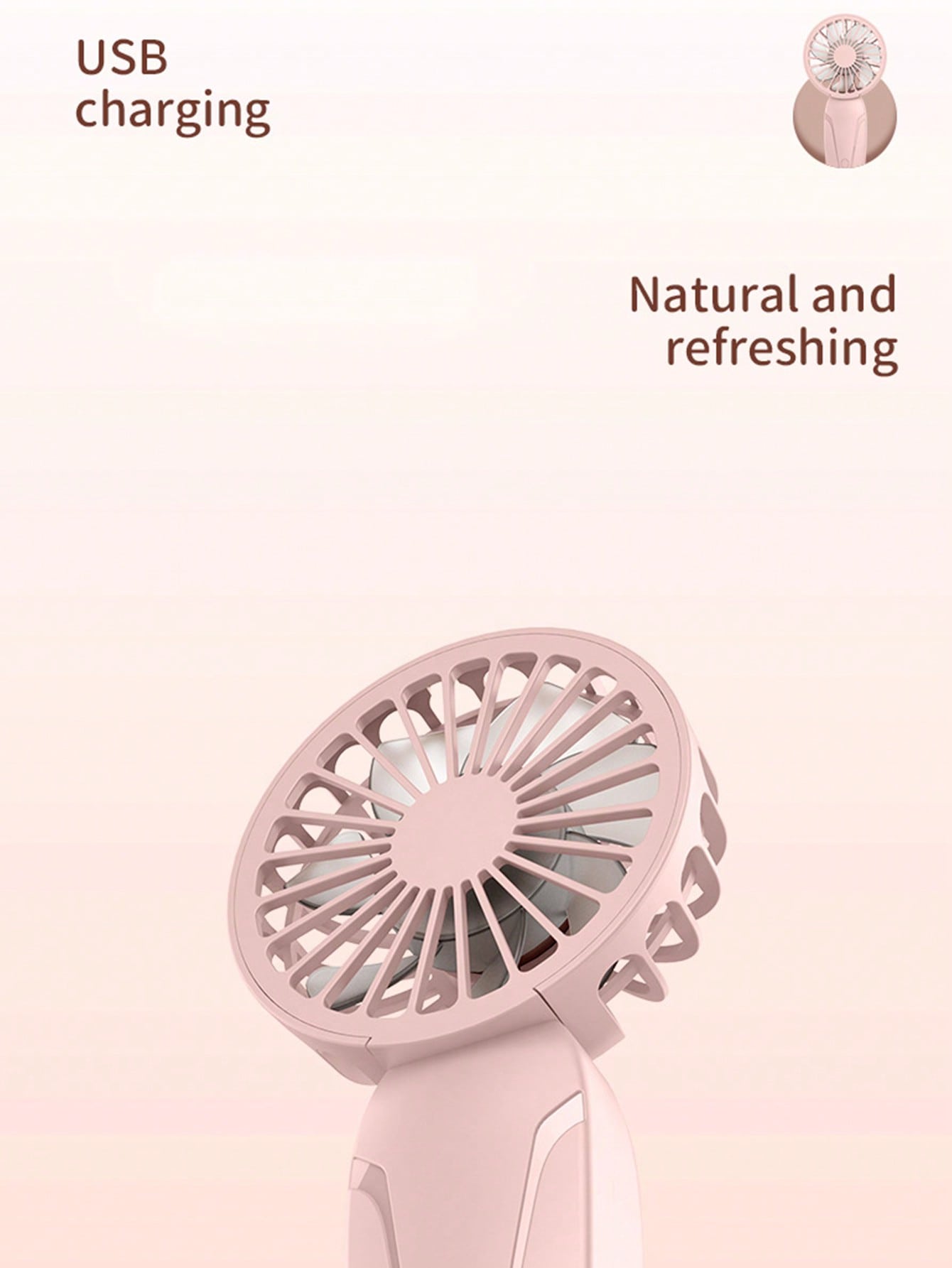 Mini Portable Handheld Fan – USB Rechargeable 7-Blade Cooling Fan