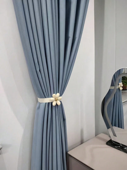 🌼 45cm Floral Curtain Tieback – Decorative Curtain Holdback Rope for Home Décor (1 Piece, White)