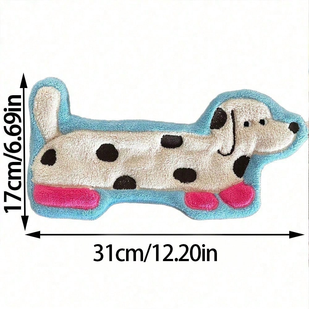 Creative Dachshund Hanging Hand Towel – Cute Coral Fleece Kitchen & Bathroom Towel