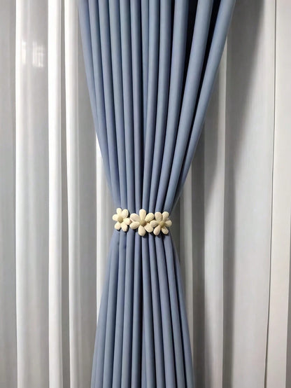 🌼 45cm Floral Curtain Tieback – Decorative Curtain Holdback Rope for Home Décor (1 Piece, White)