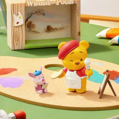 🍂 MINISO Disney Winnie the Pooh Autumn Outing Series Blind Box – Landscape Resin Collectible (1 Random Box)