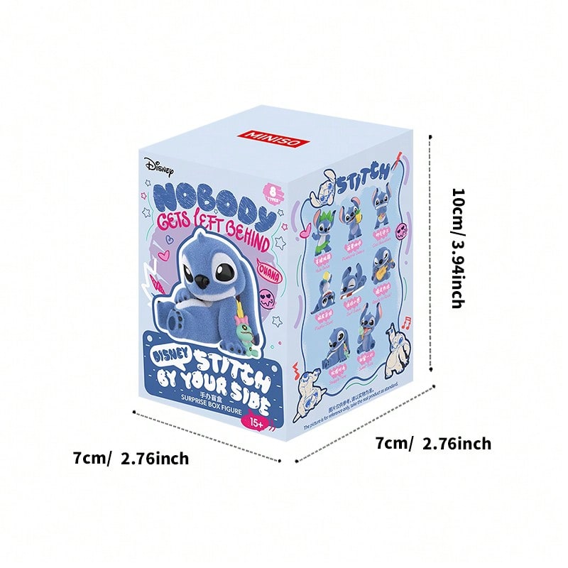 💙 MINISO Disney Stitch By Your Side Series Blind Box – Mystery PVC Collectible Figure (1 Random Box)