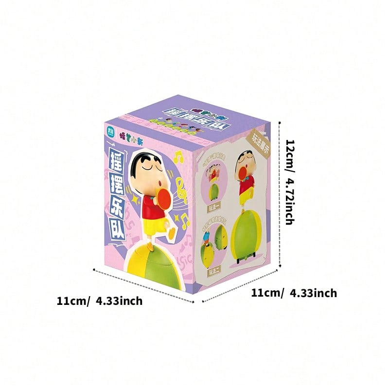 🌟 MINISO Crayon Shin-chan Swing Band Series Blind Box – Kasukabe Defense Force Collectible (1 Random Box)