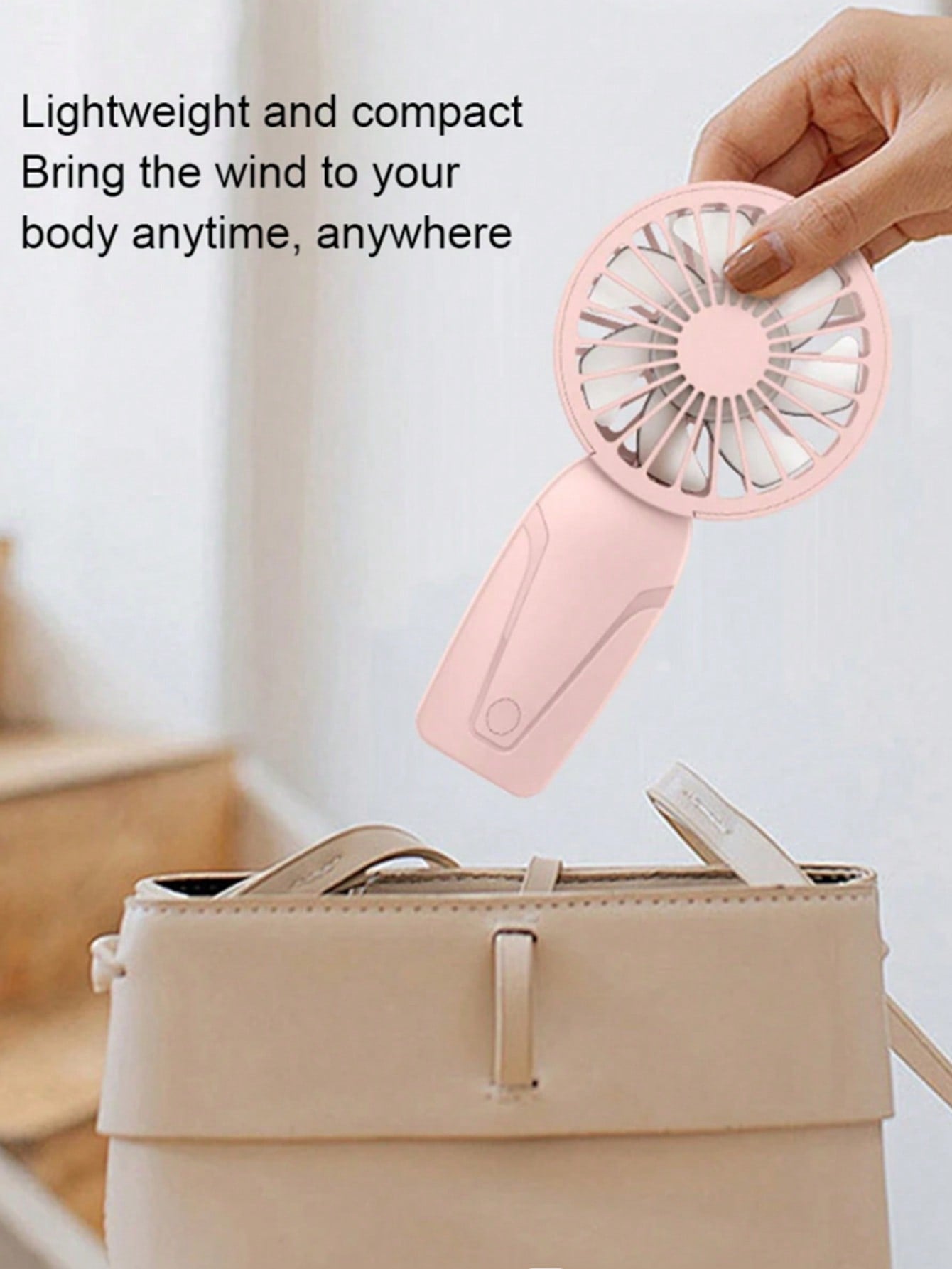 Mini Portable Handheld Fan – USB Rechargeable 7-Blade Cooling Fan