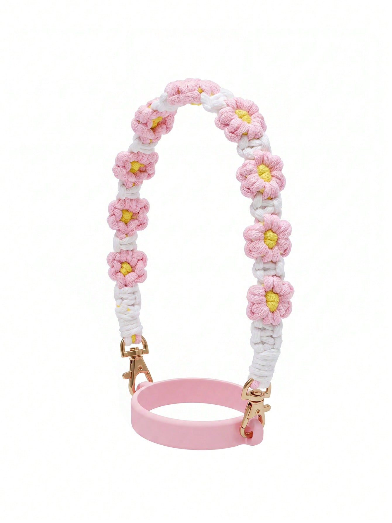 🎀 Beaded Water Bottle Charm Strap – Bow Lanyard Accessory for 20–40oz Tumblers (Flower Handle)