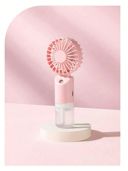 Mini Handheld Mist Fan – Portable Rechargeable Cooling Fan with Humidifying Spray