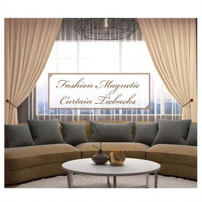 🧲 2-Pack Magnetic Curtain Tiebacks – No-Drill Curtain Holdbacks with Modern Earbud-Inspired Design