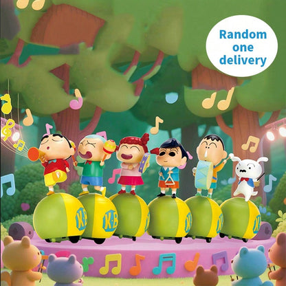 🌟 MINISO Crayon Shin-chan Swing Band Series Blind Box – Kasukabe Defense Force Collectible (1 Random Box)